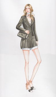 时装插画中的纺织品艺术 从笔触到布料的视觉交响